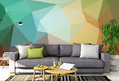 3d tapeta Colorful abstract background with angled blocks